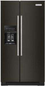 KitchenAid19.9 cu ft. Counter-Depth Side-by-Side Refrigerator with Exterior Ice and Water and PrintShield&trade; finish