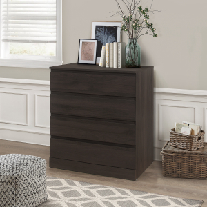 Hillsdale FurnitureBrindle Wood 4 Drawer Dresser in Espresso
