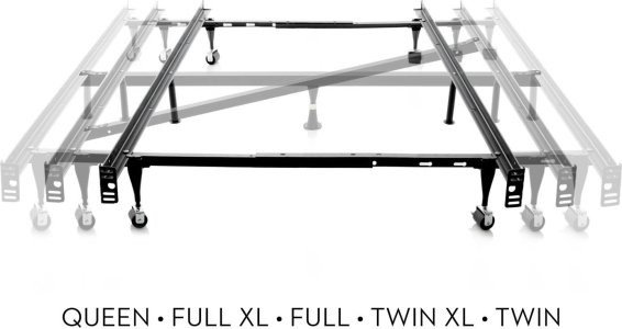 MaloufQueen/Full/Twin Adjustable Bed Frame - Wheels