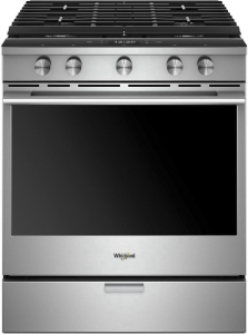 Whirlpool5.8 cu. ft. Smart Slide-in Gas Range with EZ-2-Lift&trade; Hinged Cast-Iron Grates