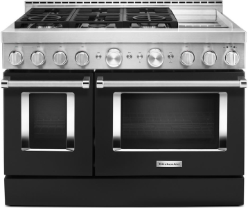 KitchenAid48'' Smart Commercial-Style Gas Range with Griddle