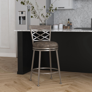 Hillsdale FurnitureCounter Hutchinson Metal Stool in Pewter