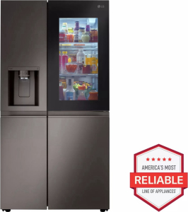 LG Appliances23 cu. Ft. Side-By-Side Counter-Depth InstaView&reg; Refrigerator with Craft Ice&trade;