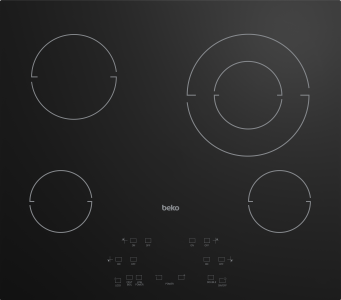 Beko24" Built-In Electric Cooktop with 4 Burners and Touch Control
