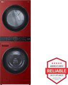 Single Unit Front Load LG WashTower™ with Center Control™ 4.5 cu. ft. Washer and 7.4 cu. ft. Electric Dryer.