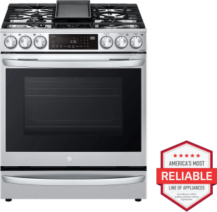 LG Appliances6.3 cu ft. Smart Wi-Fi Enabled ProBake Convection&reg; InstaView&trade; Gas Slide-in Range with Air Fry