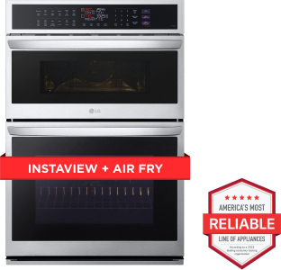 LG Appliances1.7/4.7 cu. ft. Smart Combination Wall Oven with InstaView&reg;, True Convection, Air Fry, and Steam Sous Vide