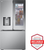 26 cu. ft. Smart Mirror InstaView® Counter-Depth MAX™ French Door Refrigerator with Four Types of Ice