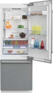 Beko30" Freezer Bottom Built-In Refrigerator with Auto Ice Maker and Internal Water Dispenser