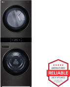 Single Unit Front Load LG WashTower™ with Center Control® 5.0 cu.ft. Washer & 7.4 cu.ft. Gas Dryer