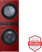 Single Unit Front Load LG WashTower™ with Center Control™ 4.5 cu. ft. Washer and 7.4 cu. ft. Gas Dryer