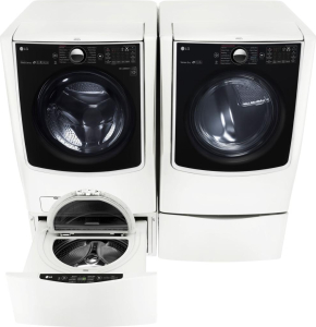 LG Appliances5.5 Total Capacity LG TWINWash&trade; Bundle with LG SideKick&trade; and Electric Dryer