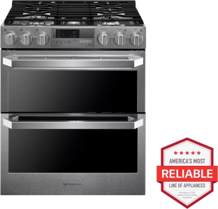 LG AppliancesLG SIGNATURE 7.3 cu.ft. Smart wi-fi Enabled Dual Fuel Double Oven Range with ProBake Convection&reg;